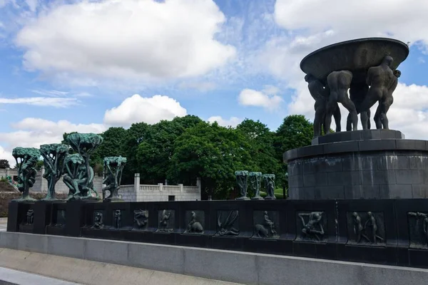 Современные Скульптуры Знаменитого Парка Вигеланд Осло Норвегия — стоковое фото