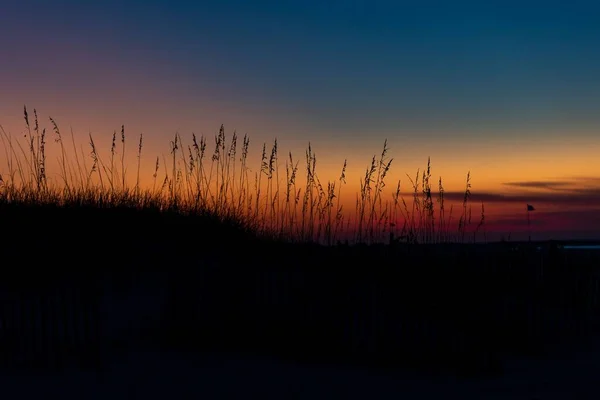 明るい日没時の影のフィールド — ストック写真