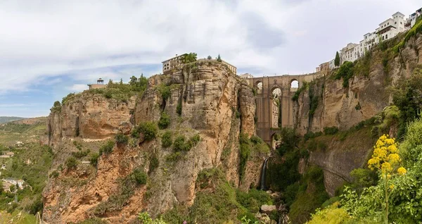 Widok Powietrza Kamiennych Budynków Krajobraz Górski Hiszpanii — Zdjęcie stockowe
