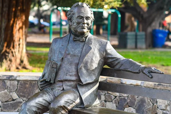 Statua Mariano Guadalupe Vallejo Nella Piazza Centrale Sonoma — Foto Stock