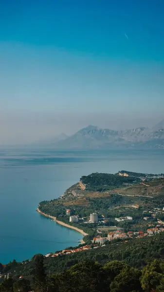 Eine Vertikale Aufnahme Einer Meereslandschaft Dalmatien Kroatien — Stockfoto