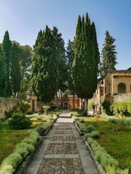 Vertikal Bild Talesmännens Trädgård Saint Lawrence Charterhouse Kloster Italien — Stockfoto