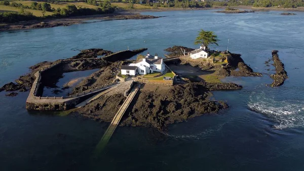 Fotografie Aeriană Casei Vacanță Strâmtoarea Menai Anglesey Din Țara Galilor — Fotografie, imagine de stoc