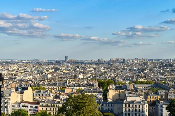 Stadsbild Med Byggnader Solig Dag Paris Frankrike — Stockfoto