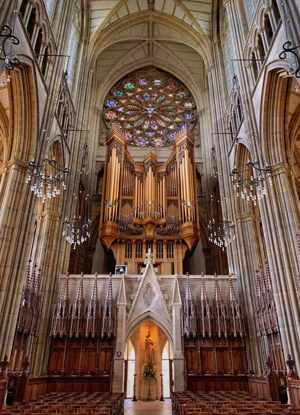大聖堂内部の垂直ショット — ストック写真