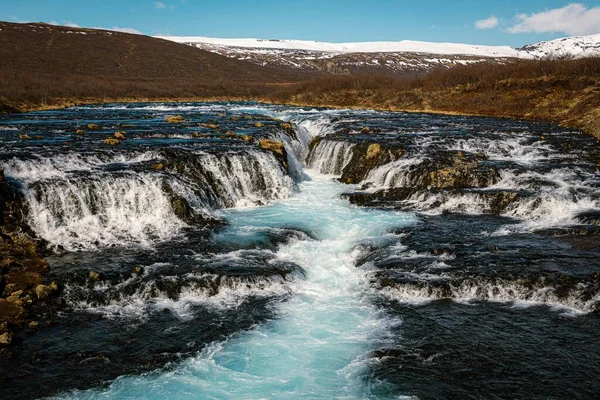 Una Panoramica Delle Cascate Bruarfoss Islanda — Foto Stock