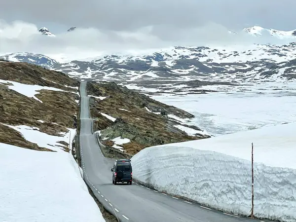 Ett Molnigt Landskap Sognefjellet Norge — Stockfoto