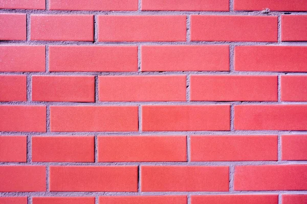 Arrangé Rangées Soignées Briques Rouges Papier Peint Parfait — Photo