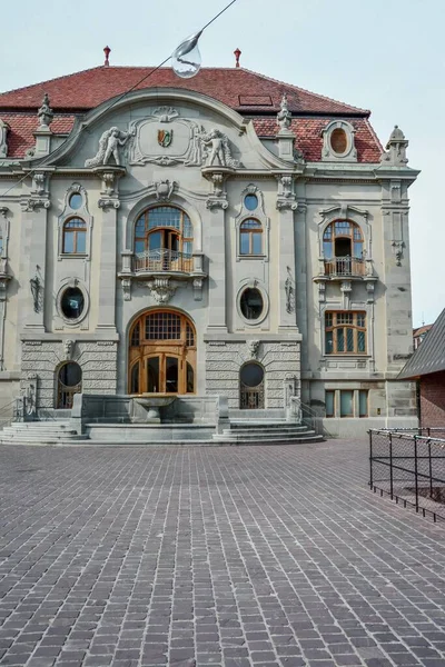 Eine Vertikale Aufnahme Eines Historischen Gebäudes Stadtzentrum Von Colmar Frankreich — Stockfoto