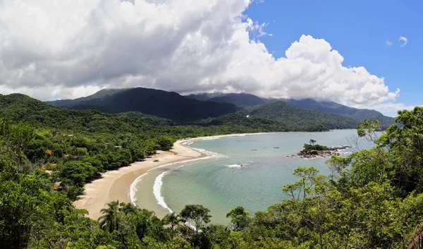 Eine Drohne Die Das Meer Der Küste Der Insel Ilha — Stockfoto