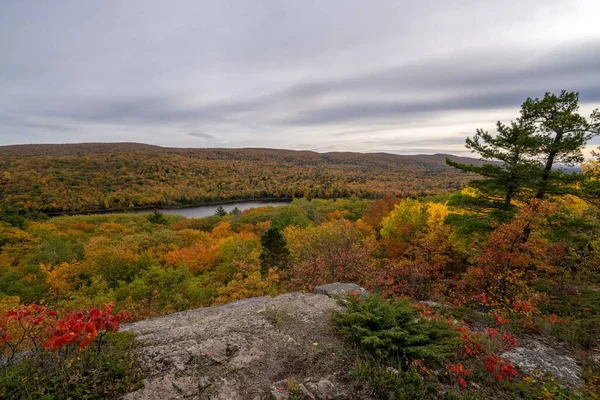 Autumnal View Porcupine Mountains State Park Cloudy Day Ontonagon County — Stock Photo, Image