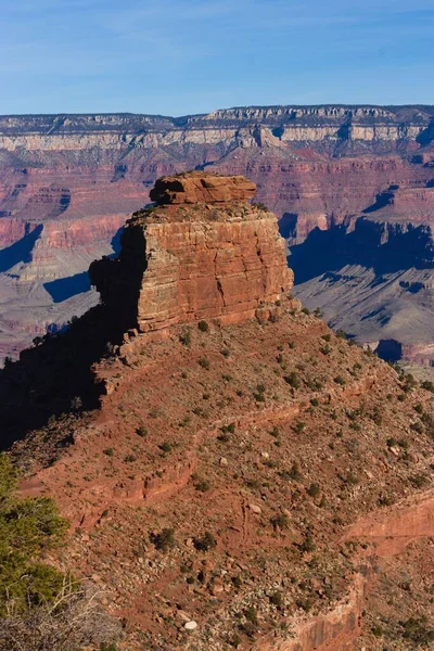 Uma Foto Vertical Grand Canyon National Park Arizona Com Pedras — Fotografia de Stock