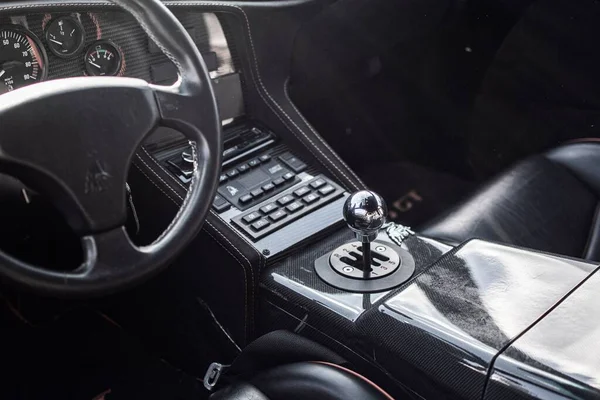 Een Lamborghini Gated Transmissie Interieur Auto — Stockfoto