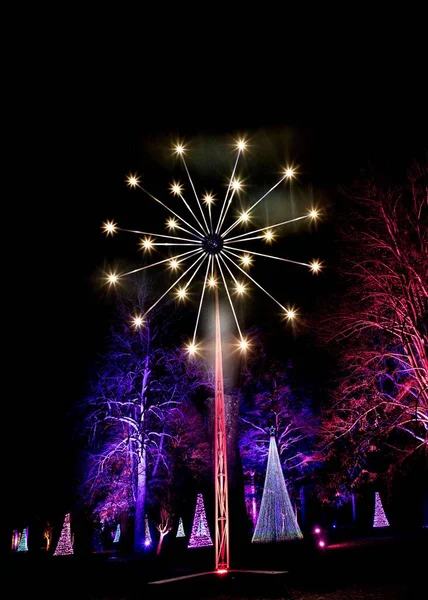 Vertical Shot Exploding Fireworks 2022 British Firework Championships Plymouth Devon — Stock Photo, Image
