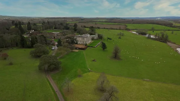 Eine Luftaufnahme Des Historischen Claydon House Aylesbury Vale Buckinghamshire England — Stockfoto