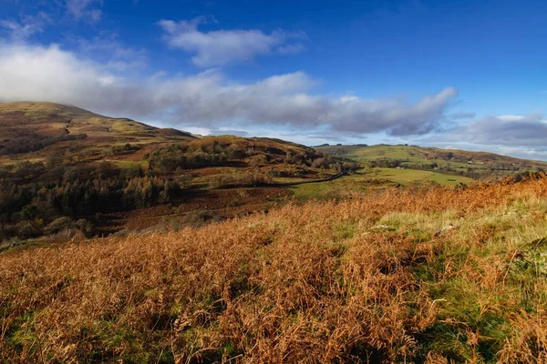 Krásná Krajina Pohled Kopce Lake District Vrcholu Gowbarrow Velká Británie — Stock fotografie