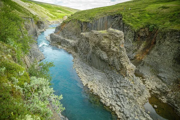 Сценарий Реки Студлагил Каньон Исландии — стоковое фото
