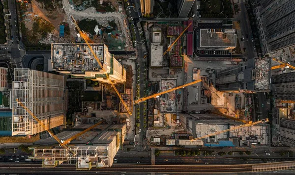 Hohe Gebäude Bau Aus Der Vogelperspektive — Stockfoto