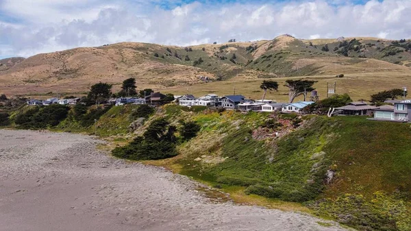 Drone Shot Narrow Paths Houses Rock Goat Rock Beach Jenner — Stock Photo, Image