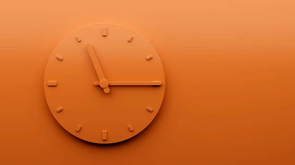Una Ilustración Del Reloj Naranja Sobre Fondo Naranja Con Manecillas —  Fotos de Stock