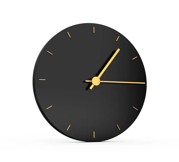 Трехмерная Иллюстрация Иконки Premium Gold Clock Белом Фоне Иконки — стоковое фото