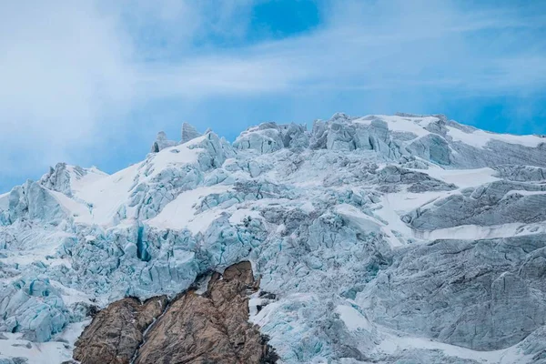 Pohled Norský Folgefonnský Ledovec Sněhovými Horami — Stock fotografie