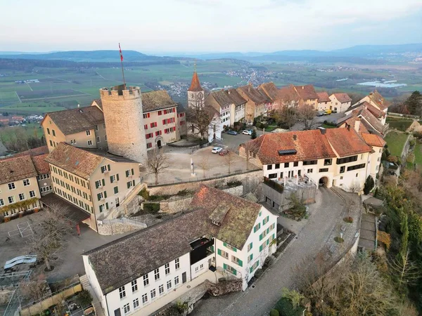 Eine Schöne Luftaufnahme Der Burg Regensberg — Stockfoto