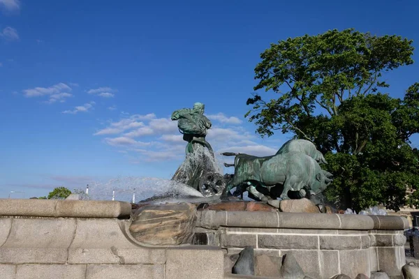 Fuente Gefion Con Carro Toros Estatua Copenhague Dinamarca — Foto de Stock