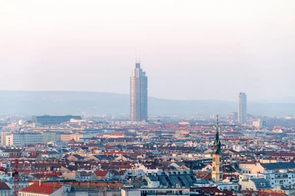 Paisaje Urbano Viena Con Vistas Torre Del Milenio Austria —  Fotos de Stock