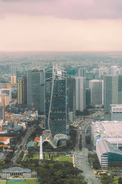 Die Modernen Gebäude Stadtgebiet Von Singapur — Stockfoto