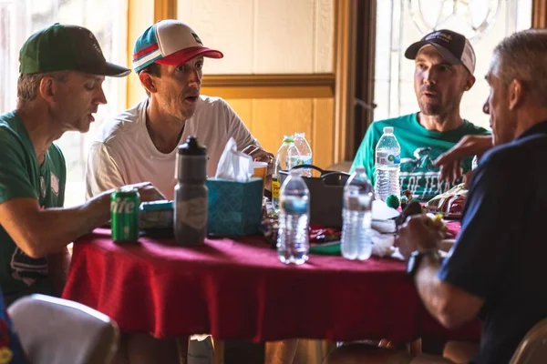 Leadership Gathering Thunderbird Lodge Discuss Plan Next Season Burnett Texas — Stock Photo, Image