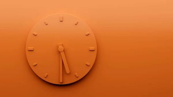 Illustrazione Icona Premium Gold Clock Sullo Sfondo Dell Icona Arancione — Foto Stock