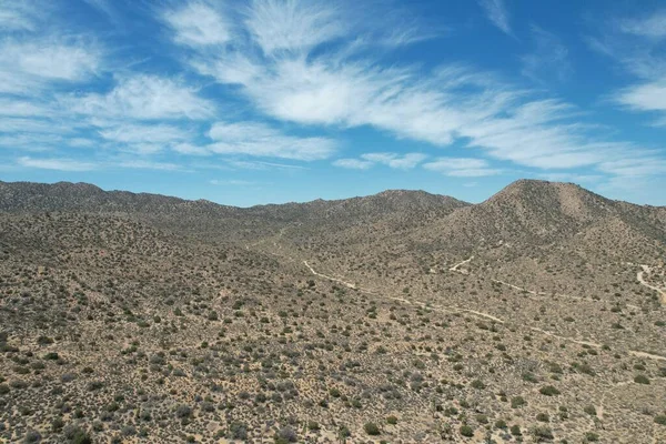 Una Vista Panorámica Hermoso Desierto Contra Cielo Azul Nublado Día — Foto de Stock