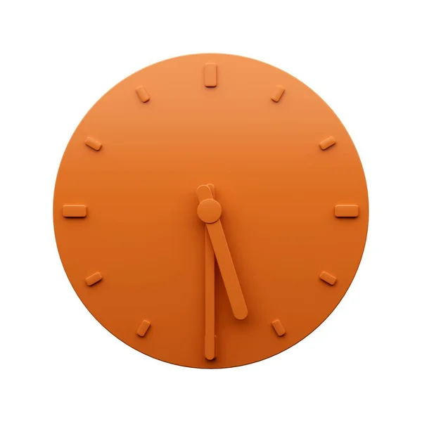Illustration Den Orange Klockan Vit Bakgrund Med Vita Klockhänder Visar — Stockfoto