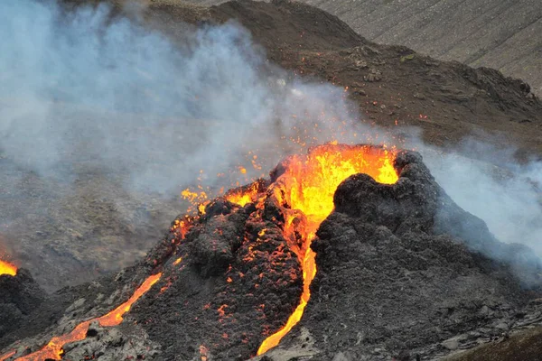 アイスランドの火山噴火の美しい景色 — ストック写真