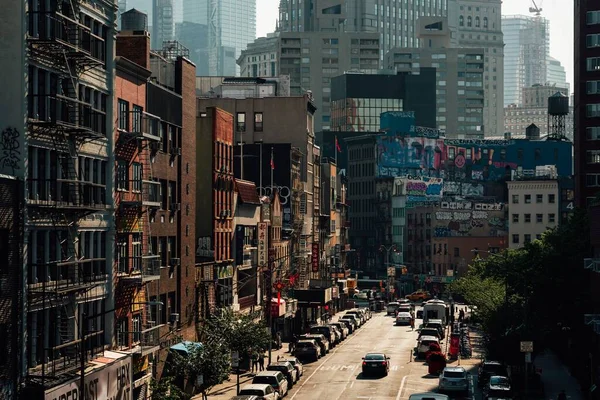 Уличный Снимок Чайнатауна Манхэттене Нью Йорк — стоковое фото
