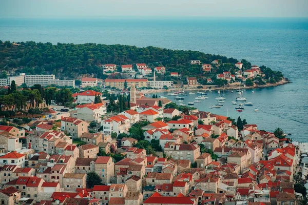 Toto Panoramatický Snímek Města Hvar Chorvatsku — Stock fotografie