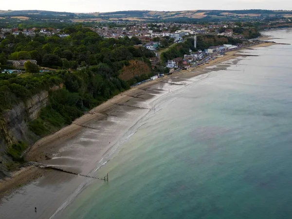 Eine Luftaufnahme Der Klippen Von Shanklin Isle Wight Großbritannien — Stockfoto