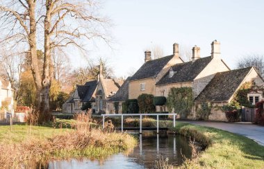 Cotswolds, İngiltere 'de, Aşağı Katliam' da bir kış öğleden sonra