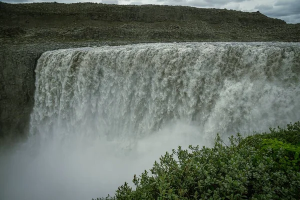 Сценарий Водопада Деттифосс Национальном Парке Ватнайокулл Исландии — стоковое фото