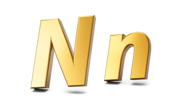 Eine Gerenderte Illustration Eines Goldenen Buchstabensymbols Auf Weißem Hintergrund — Stockfoto