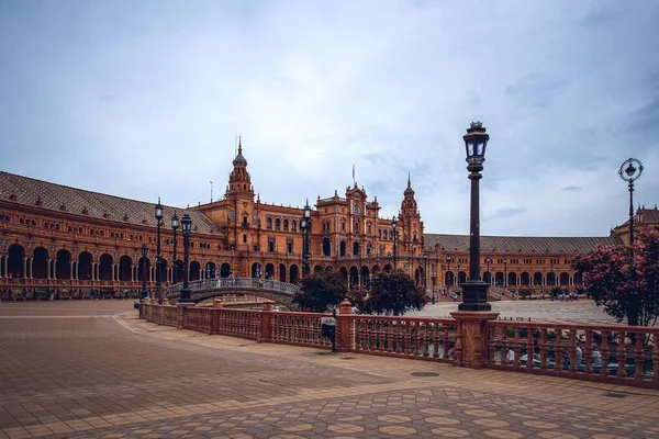 Plaza Espana Yang Indah Sevilla Spanyol — Stok Foto