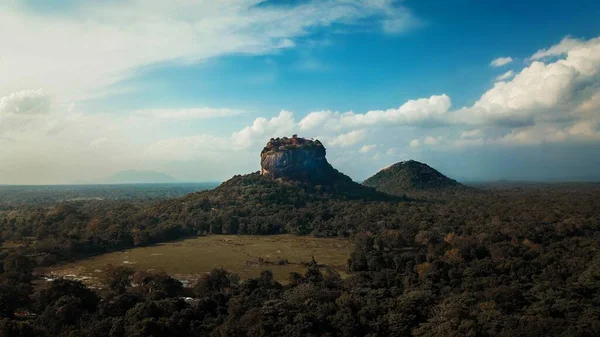 Letecký Pohled Sigiriya Nachází Venkově Srí Lanky — Stock fotografie