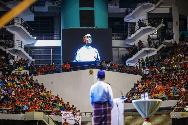 马来西亚前总理马哈蒂尔 穆罕默德在马来西亚塞兰戈尔Shah Alam的活动中发表讲话 — 图库照片