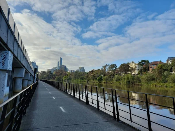 Eine Malerische Aufnahme Einer Straße Yarra River Melbourne Australien — Stockfoto