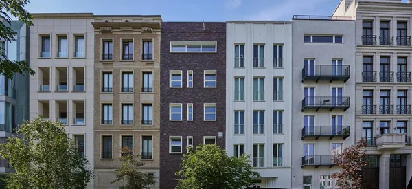 Eine Nahaufnahme Moderner Einzigartiger Gebäude Berlin — Stockfoto