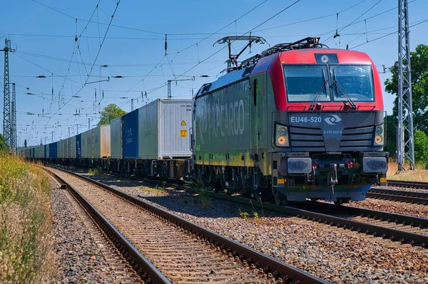 Siemens Vectron Ferrovia Dia Ensolarado — Fotografia de Stock