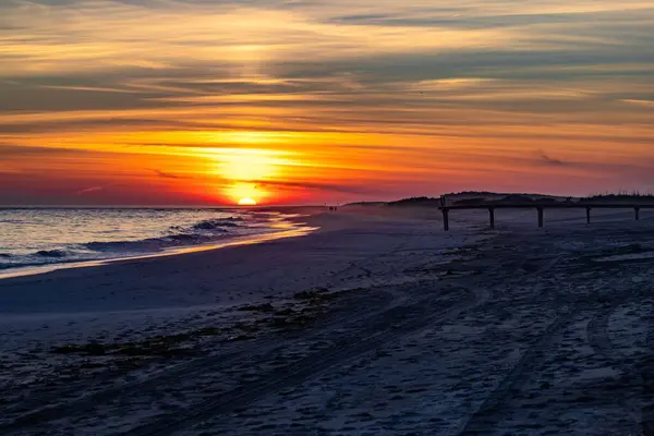Ein Schöner Blick Auf Das Meer Bei Sonnenuntergang — Stockfoto