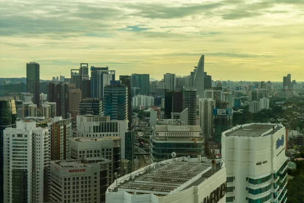 Veduta Aerea Del Paesaggio Urbano Kuala Lumpur Malesia Tramonto — Foto Stock