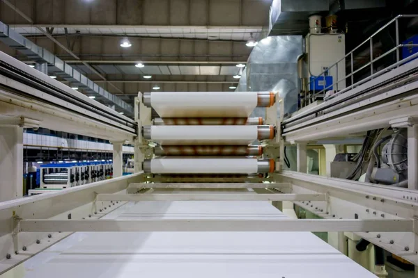 Een Deel Van Flexo Printing Machine Met Fast Running Festoon — Stockfoto